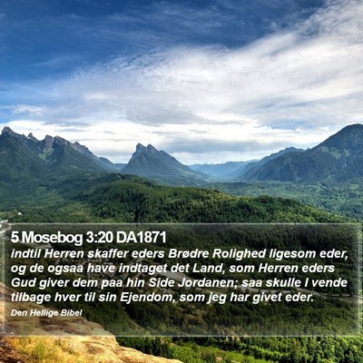 5 Mosebog 3:20 DA1871 Bible Verse Image