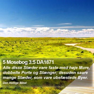 5 Mosebog 3:5 DA1871 Bible Verse Image