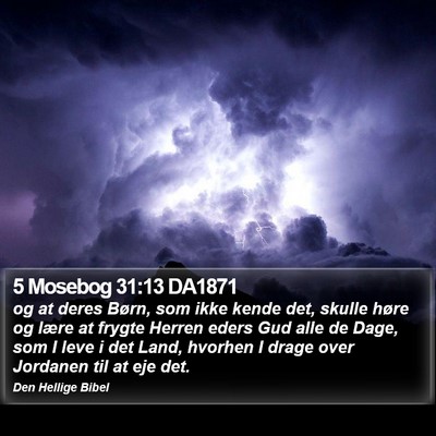 5 Mosebog 31:13 DA1871 Bible Verse Image