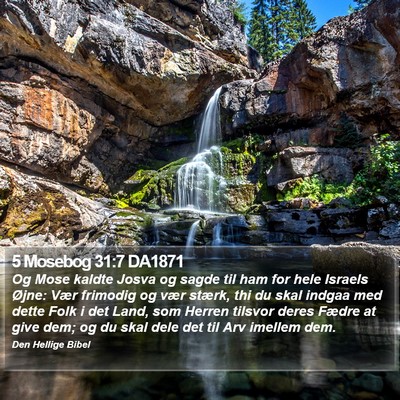 5 Mosebog 31:7 DA1871 Bible Verse Image