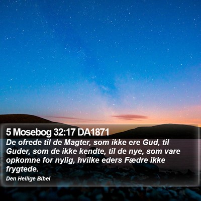 5 Mosebog 32:17 DA1871 Bible Verse Image