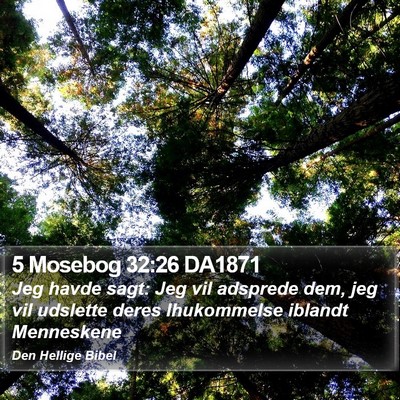 5 Mosebog 32:26 DA1871 Bible Verse Image