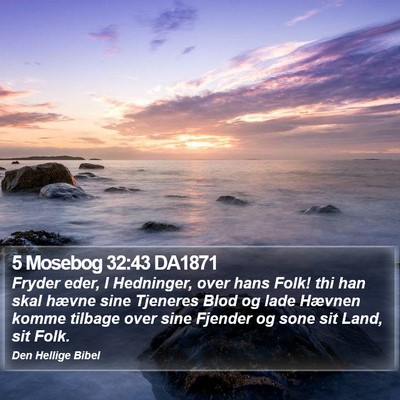 5 Mosebog 32:43 DA1871 Bible Verse Image