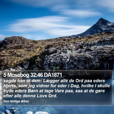 5 Mosebog 32:46 DA1871 Bible Verse Image