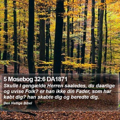 5 Mosebog 32:6 DA1871 Bible Verse Image