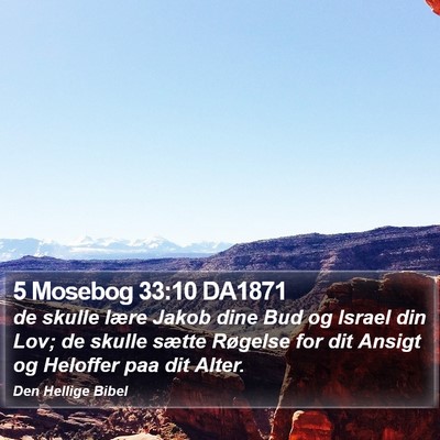 5 Mosebog 33:10 DA1871 Bible Verse Image