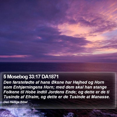 5 Mosebog 33:17 DA1871 Bible Verse Image