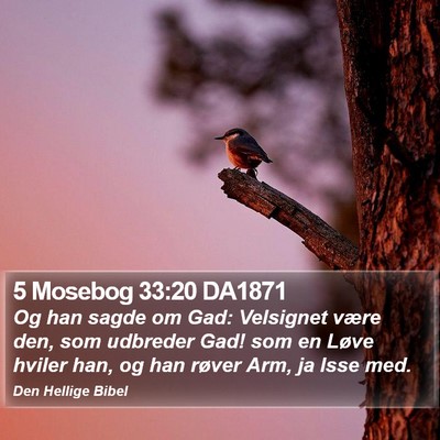 5 Mosebog 33:20 DA1871 Bible Verse Image