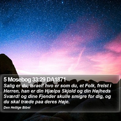 5 Mosebog 33:29 DA1871 Bible Verse Image