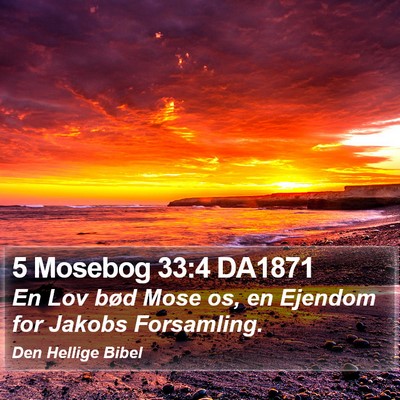 5 Mosebog 33:4 DA1871 Bible Verse Image
