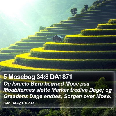 5 Mosebog 34:8 DA1871 Bible Verse Image