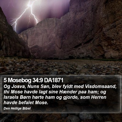 5 Mosebog 34:9 DA1871 Bible Verse Image