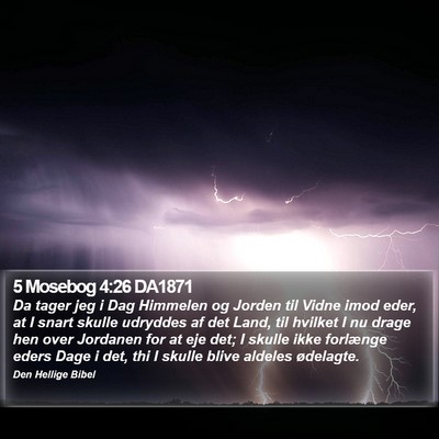5 Mosebog 4:26 DA1871 Bible Verse Image