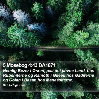5 Mosebog 4:43 DA1871 Bible Verse Image