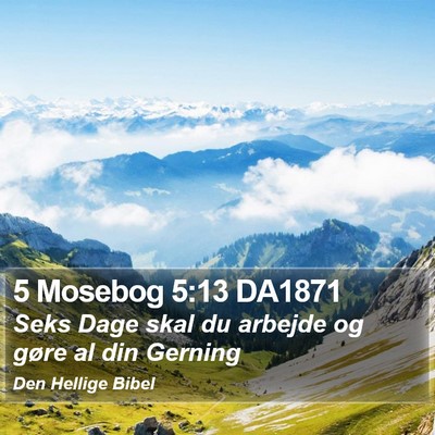 5 Mosebog 5:13 DA1871 Bible Verse Image