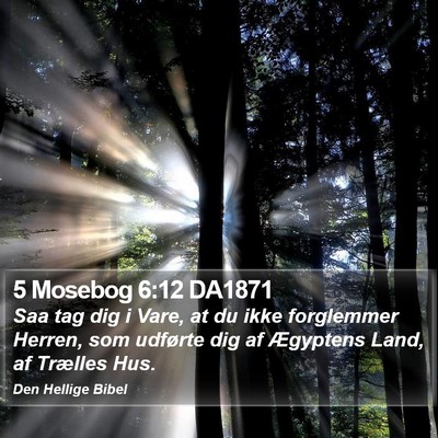 5 Mosebog 6:12 DA1871 Bible Verse Image