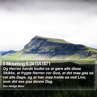 5 Mosebog 6:24 DA1871 Bible Verse Image