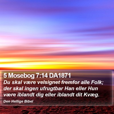 5 Mosebog 7:14 DA1871 Bible Verse Image
