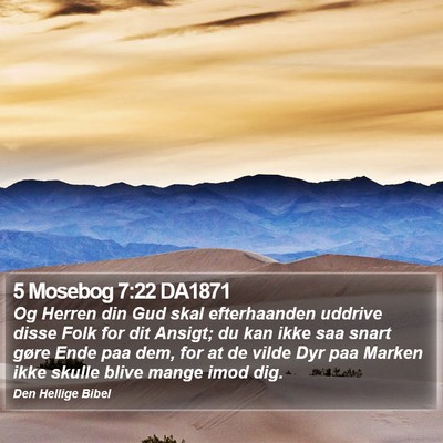 5 Mosebog 7:22 DA1871 Bible Verse Image