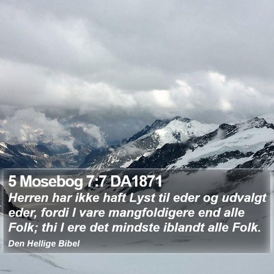 5 Mosebog 7:7 DA1871 Bible Verse Image