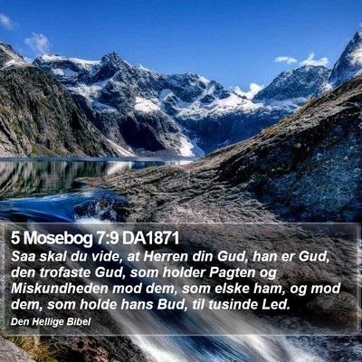 5 Mosebog 7:9 DA1871 Bible Verse Image