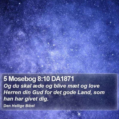 5 Mosebog 8:10 DA1871 Bible Verse Image