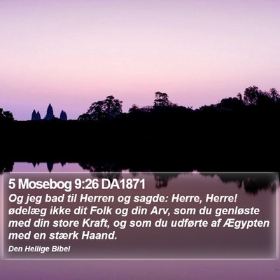 5 Mosebog 9:26 DA1871 Bible Verse Image