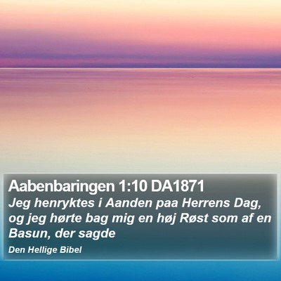 Aabenbaringen 1:10 DA1871 Bible Verse Image