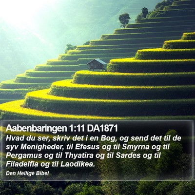 Aabenbaringen 1:11 DA1871 Bible Verse Image