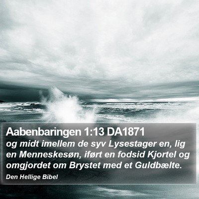 Aabenbaringen 1:13 DA1871 Bible Verse Image