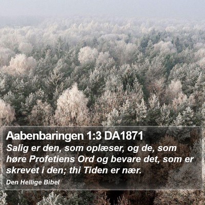 Aabenbaringen 1:3 DA1871 Bible Verse Image