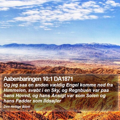 Aabenbaringen 10:1 DA1871 Bible Verse Image
