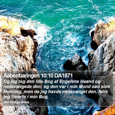 Aabenbaringen 10:10 DA1871 Bible Verse Image