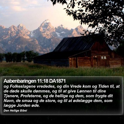 Aabenbaringen 11:18 DA1871 Bible Verse Image