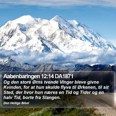 Aabenbaringen 12:14 DA1871 Bible Verse Image