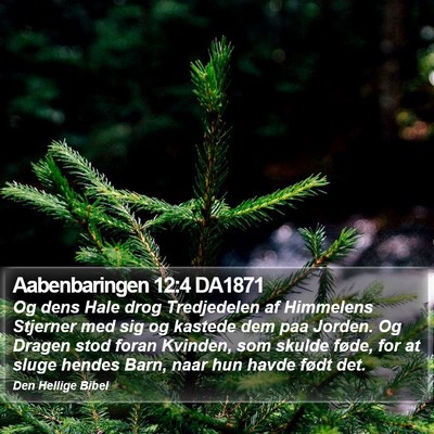 Aabenbaringen 12:4 DA1871 Bible Verse Image