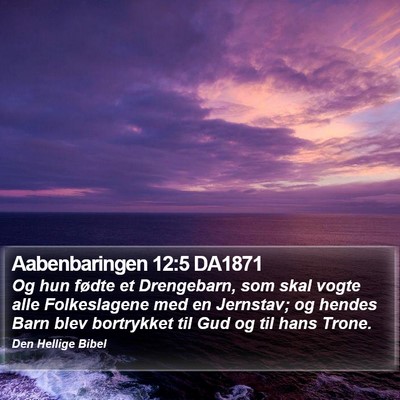 Aabenbaringen 12:5 DA1871 Bible Verse Image