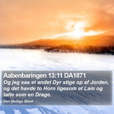 Aabenbaringen 13:11 DA1871 Bible Verse Image