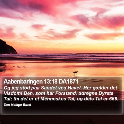 Aabenbaringen 13:18 DA1871 Bible Verse Image