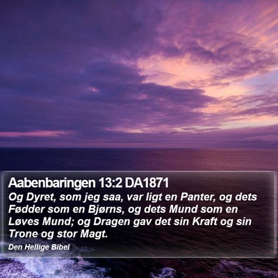 Aabenbaringen 13:2 DA1871 Bible Verse Image
