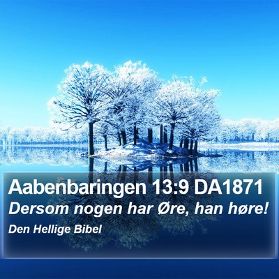 Aabenbaringen 13:9 DA1871 Bible Verse Image