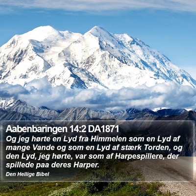 Aabenbaringen 14:2 DA1871 Bible Verse Image