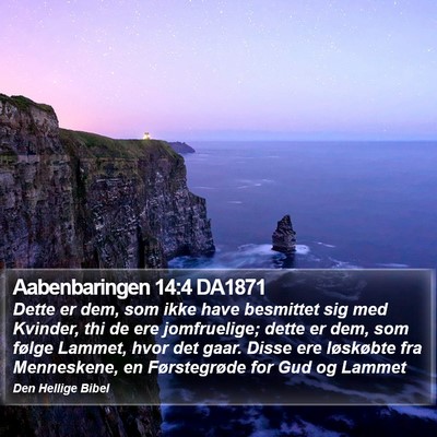 Aabenbaringen 14:4 DA1871 Bible Verse Image