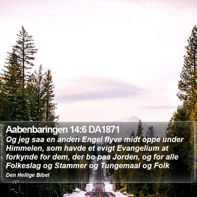 Aabenbaringen 14:6 DA1871 Bible Verse Image