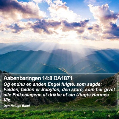 Aabenbaringen 14:8 DA1871 Bible Verse Image