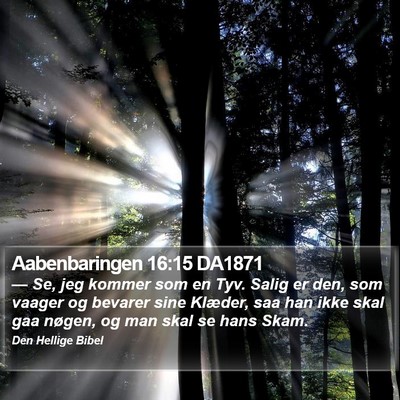 Aabenbaringen 16:15 DA1871 Bible Verse Image