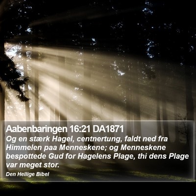 Aabenbaringen 16:21 DA1871 Bible Verse Image