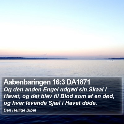 Aabenbaringen 16:3 DA1871 Bible Verse Image