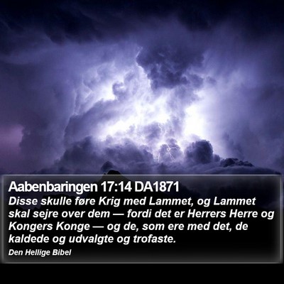 Aabenbaringen 17:14 DA1871 Bible Verse Image