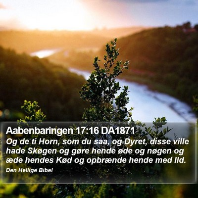 Aabenbaringen 17:16 DA1871 Bible Verse Image